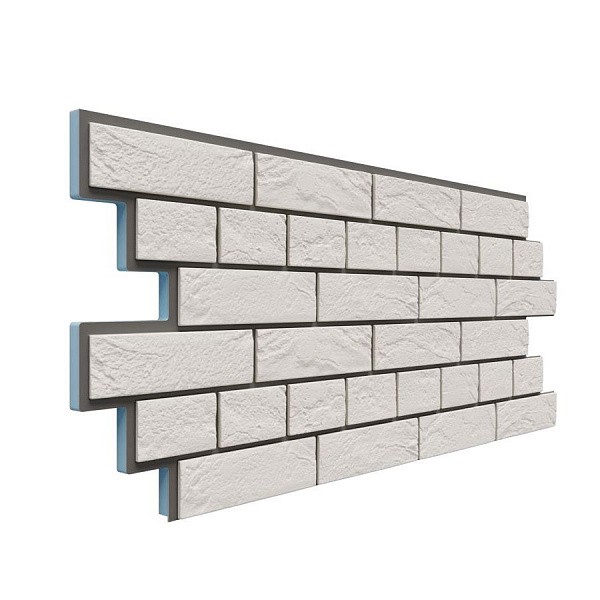 Фасадная термопанель Доломит Венецианский кирпич 20 мм Белый купить в Воронеже