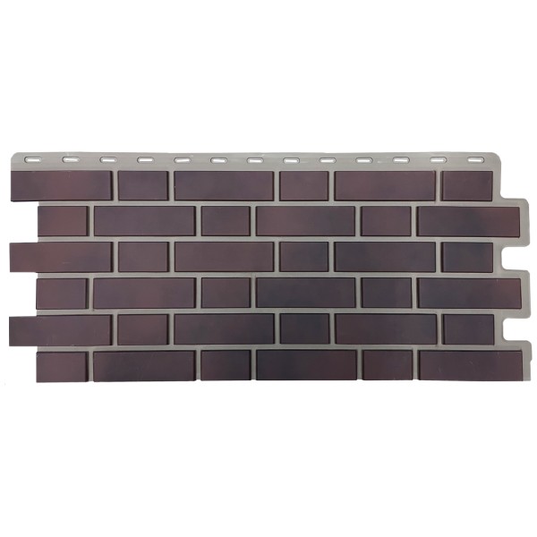 Фасадная панель FineBer, Кирпич Клинкерный 3D Коричново чёрный купить в Воронеже