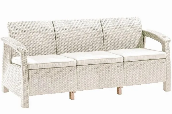 Трёхместный диван  Yalta Sofa 3 Seat белый купить в Воронеже
