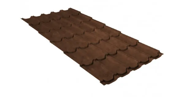 Металлочерепица квинта плюс GL 0,5 Safari Twincolor Brown купить в Воронеже