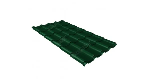 Металлочерепица камея 0,45 Drap RAL 6005 зеленый мох купить в Воронеже