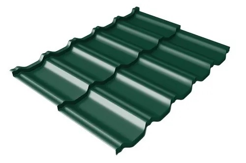 Металлочерепица модульная Квинта Uno Grand Line c 3D резом 0,45 PE RAL 6005 зеленый мох купить в Воронеже
