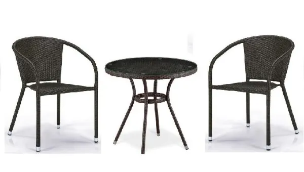 Комплект плетеной мебели AFINA из иск. ротанга Асоль-7 T282ANT/Y137C-W53 Brown 2Pcs купить в Воронеже