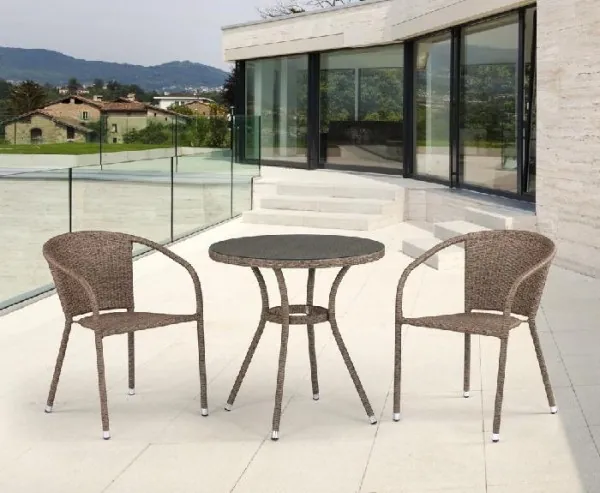 Комплект плетеной мебели AFINA из иск. ротанга T282ANT/Y137C-W56 Light Brown 2Pcs купить в Воронеже