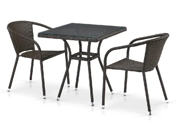 Комплект плетеной мебели AFINA из иск. ротанга T282BNT/Y137C-W53 Brown 2Pcs купить в Воронеже