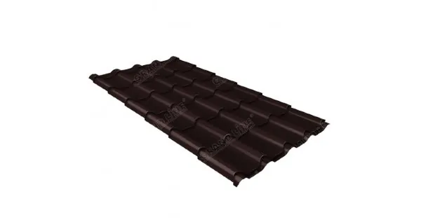 Металлочерепица камея 0,5 Satin RAL 8017 шоколад купить в Воронеже