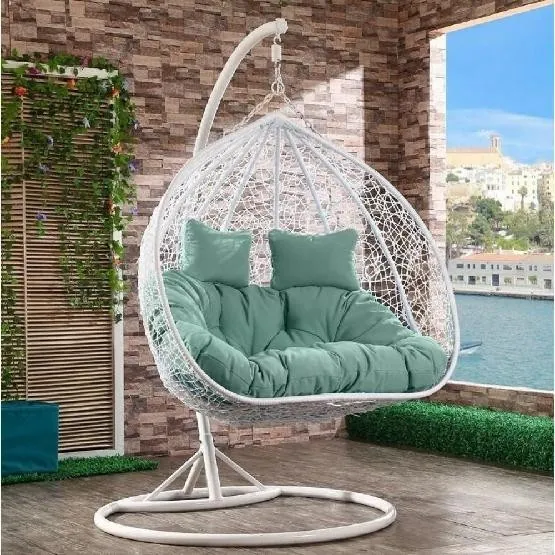 Кресло Подвесное из искусственного ротанга AFM-109A White/Green купить в Воронеже