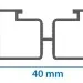 Лага алюминиевая KRONEX 40x15x3000 мм опорная Slim купить в Воронеже