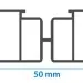 Лага алюминиевая KRONEX 50x25x3000 мм несущая купить в Воронеже