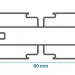 Лага алюминиевая KRONEX 80x40x3000 мм конструктивная купить в Воронеже