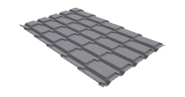Металлочерепица GL квадро профи 0,5 Satin RAL 7004 сигнальный серый купить в Воронеже