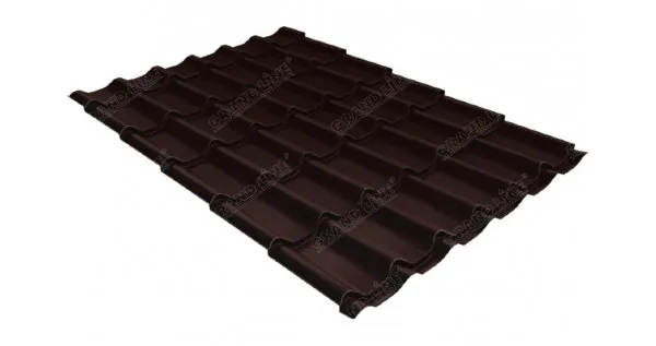 Металлочерепица классик GL 0,5 Quarzit RAL 8017 шоколад Metallic купить в Воронеже