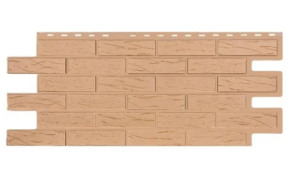 Фасадная панель T-Siding Кирпич Саман Эко Крем купить в Воронеже