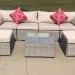 Диван-Трансформер AFINA модульный плетеный из иск. ротанга YR822BgB Grey/Beige купить в Воронеже