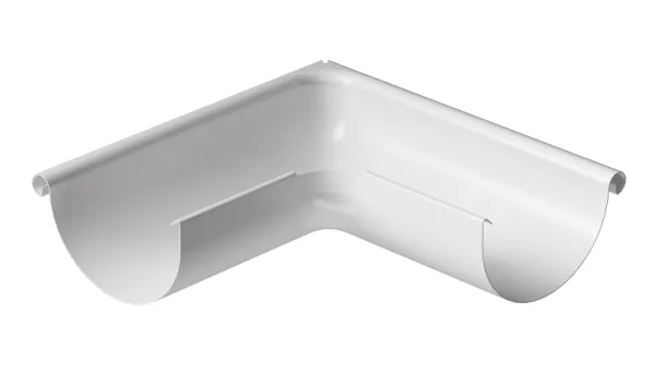 Угол внешний 90° D125 Döcke STAL PREMIUM Пломбир, (RAL 9010) купить в Воронеже