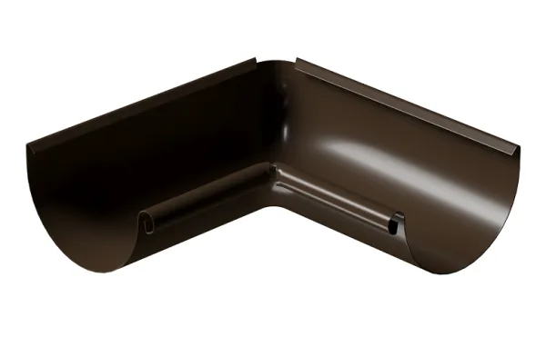 Угол внутренний 90° D125 Döcke STAL PREMIUM Каштан, (RAL 8017) купить в Воронеже