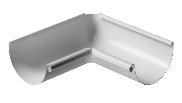 Угол внутренний 90° D125 Döcke STAL PREMIUM Пломбир, (RAL 9010) купить в Воронеже