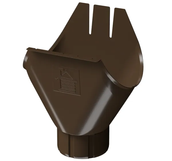 Воронка желоба D125 Döcke STAL PREMIUM Каштан, (RAL 8017) купить в Воронеже