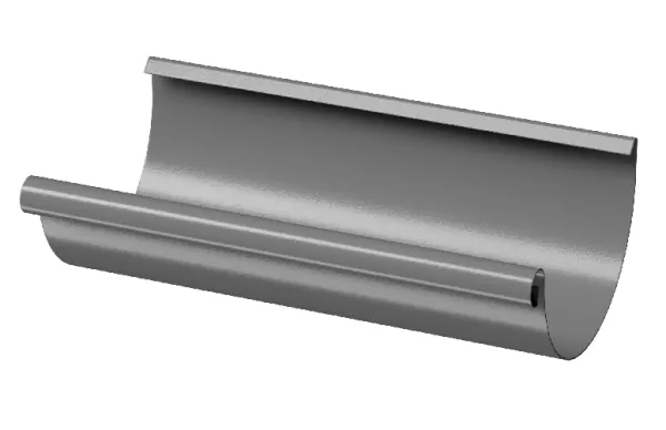 Желоб полукруглый D125 3 м Döcke STAL PREMIUM Графит, (RAL 7024) купить в Воронеже
