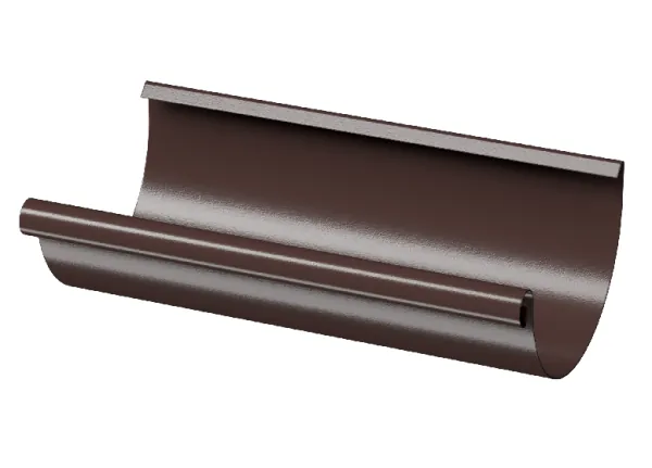 Желоб полукруглый D125 3 м Döcke STAL PREMIUM Шоколад, (RAL 8019) купить в Воронеже