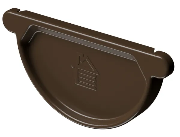 Заглушка желоба D125 Döcke STAL PREMIUM Каштан, (RAL 8017) купить в Воронеже