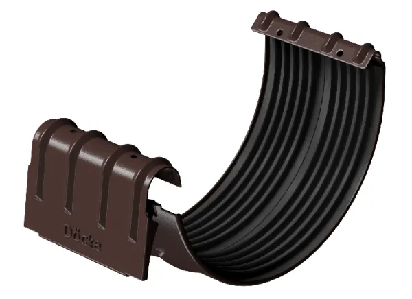 Соединитель желобов D125 Döcke STAL PREMIUM Шоколад, (RAL 8019) купить в Воронеже