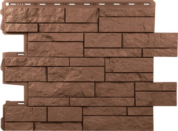 Фасадная панель Альта-Профиль Шотландия Терракотовый купить в Воронеже