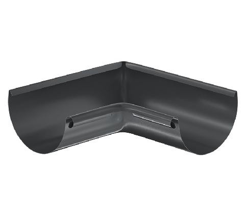 Водосток Aquasistem, система 125x90 - Угол желоба, внутренний 90° RAL 7024 Тёмно-серый купить в Воронеже