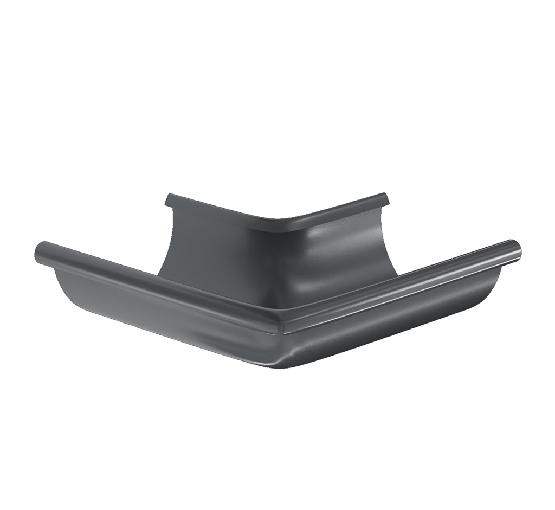 Водосток Aquasistem, система 125x90 -  Угол желоба, наружный 90° RAL 7024 Тёмно-серый купить в Воронеже