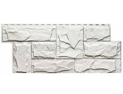 Фасадная панель T-Сайдинг-Гранит Леон Белый купить в Воронеже