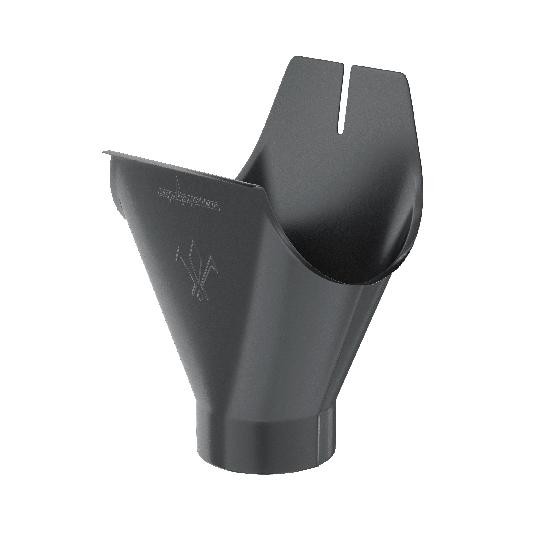 Водосток Aquasistem, система 125x90 - Воронка желоба RAL 7024 Тёмно-серый купить в Воронеже