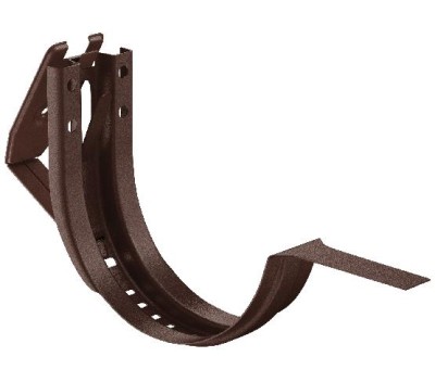 Водосток Aquasistem, Система 150/100 - Крюк крепления желоба короткий регулируемый RAL 8017 Коричневый matt