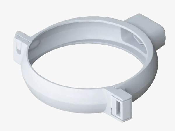 Водосток Альта-Профиль ПВХ – Хомут трубы (белый) купить в Воронеже