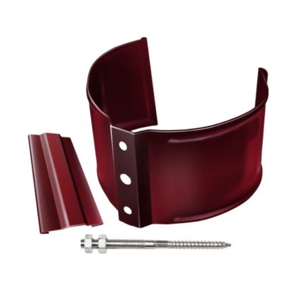 Водосток Grand Line 125x90 – Кронштейн трубы на камень RAL 3005 купить в Воронеже