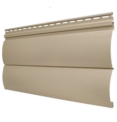 Виниловый сайдинг Tecos - Оцилиндрованный брус двойной (под бревно), Кофе с молоком