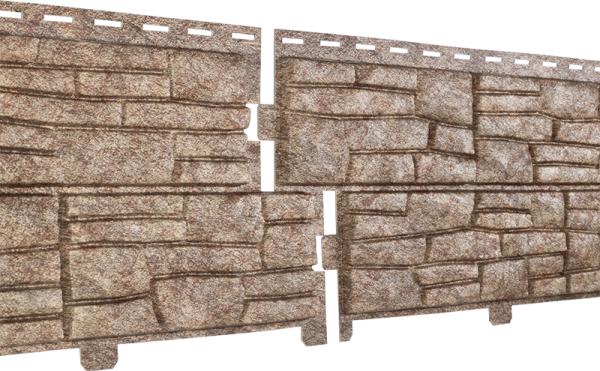 Фасадная панель Ю-пласт Стоун хаус сланец Бурый купить в Воронеже