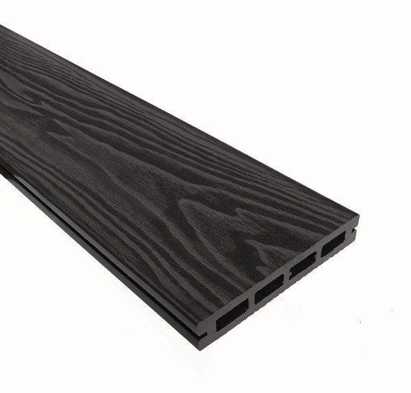 Террасная доска из ДПК Terrapol Смарт 3D Пустотелая с пазом Черное дерево купить в Воронеже