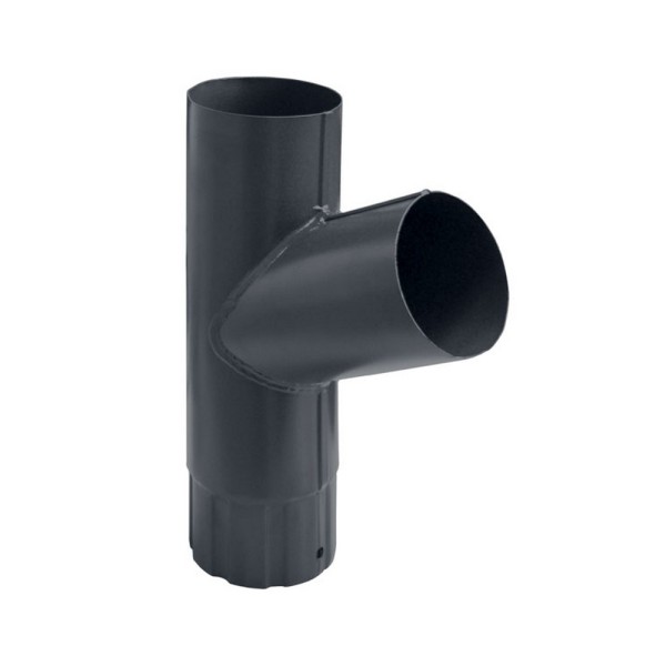 Водосток Grand Line 125x90 – Тройник RAL 7024 купить в Воронеже