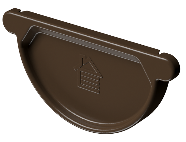 Заглушка желоба D125 Döcke STAL PREMIUM Каштан, (RAL 8017) купить в Воронеже