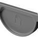 Заглушка желоба D125 Döcke STAL PREMIUM Графит, (RAL 7024) купить в Воронеже