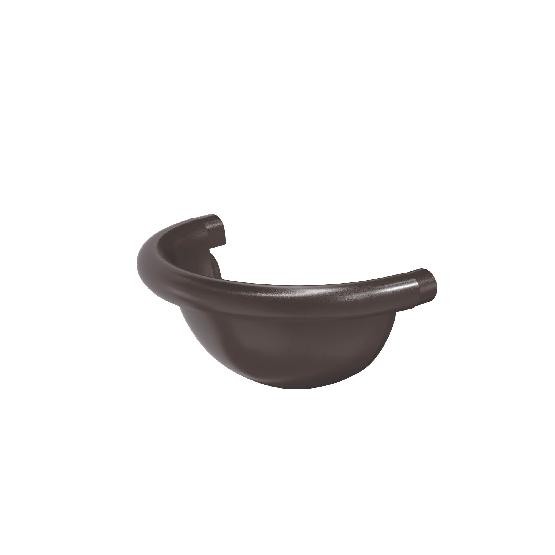 Водосток Aquasistem, система 150/100 - Заглушка желоба полукруглая RR 32 Тёмно-Коричневый купить в Воронеже