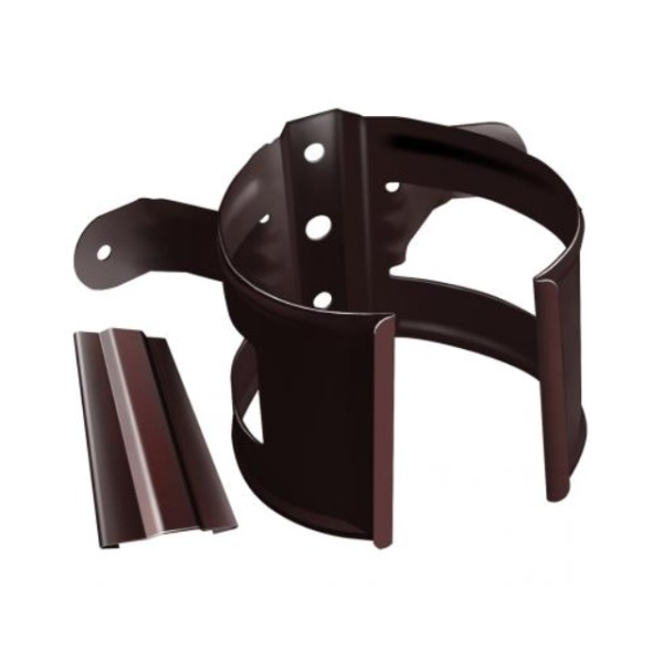 Водосток Grand Line 150x100 – Хомут трубы (на дерево) RAL 8017 купить в Воронеже