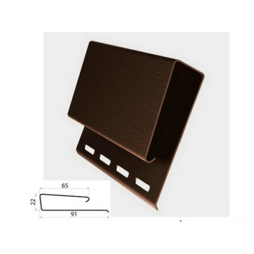 Наличник (широкий j-профиль), коричневый купить в Воронеже