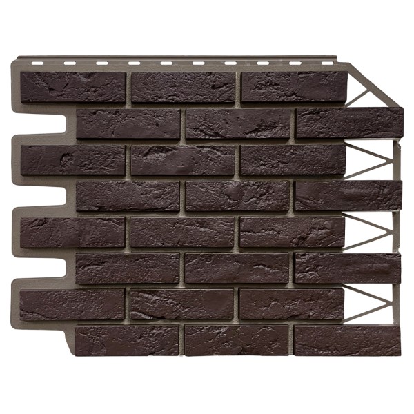Фасадная панель FineBer, Кирпич Баварский, Темно коричневый купить в Воронеже