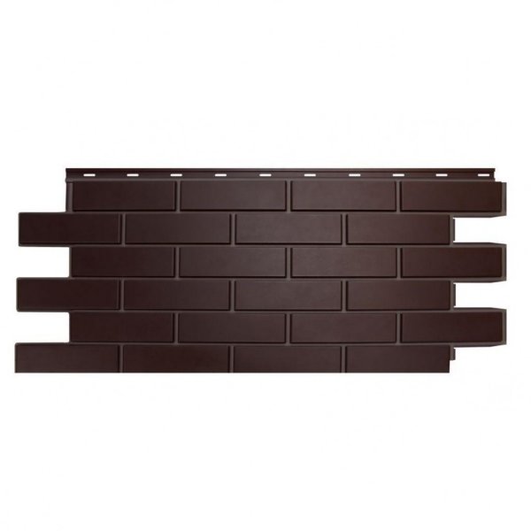 Фасадная панель Nordside, Гладкий Кирпич, Темно-коричневый купить в Воронеже