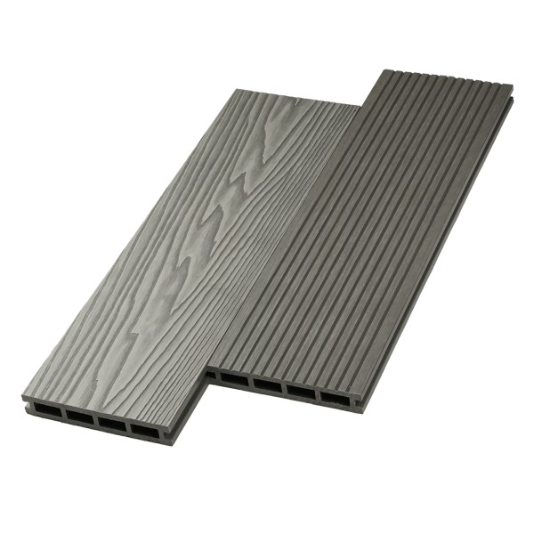 Террасная доска ДПК NanoWood двусторонняя New 3D тиснение + вельвет Серый купить в Воронеже