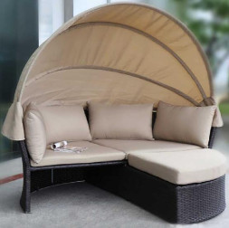 Диван-Трансформер AFINA плетеный из иск. ротанга AFM-325B Brown