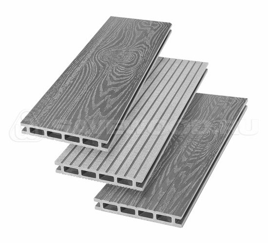 Террасная доска из ДПК SW Carpinus (T) — двухсторонняя пепельный купить в Воронеже