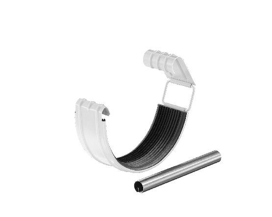 Водосток Aquasistem, система 150x100 - Соединитель желоба с резиновым уплотнителем RR 20 Мраморно-белый купить в Воронеже