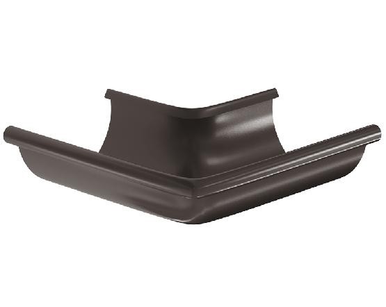 Водосток Aquasistem, система 125x90 -  Угол желоба, наружный 90° RR 32 Тёмно Коричневый купить в Воронеже